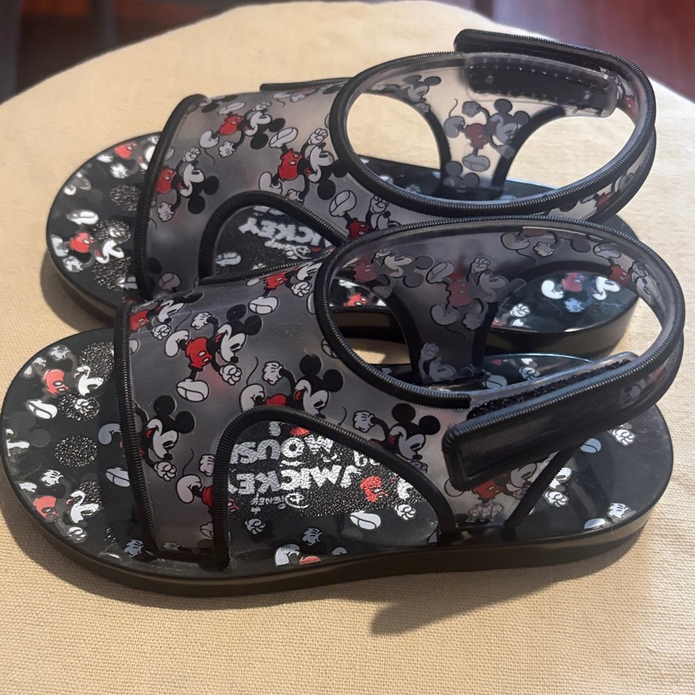 Mini Melissa Disney Mickey Mouse Kids Sandals - Black and Red - Picture 2 of 6